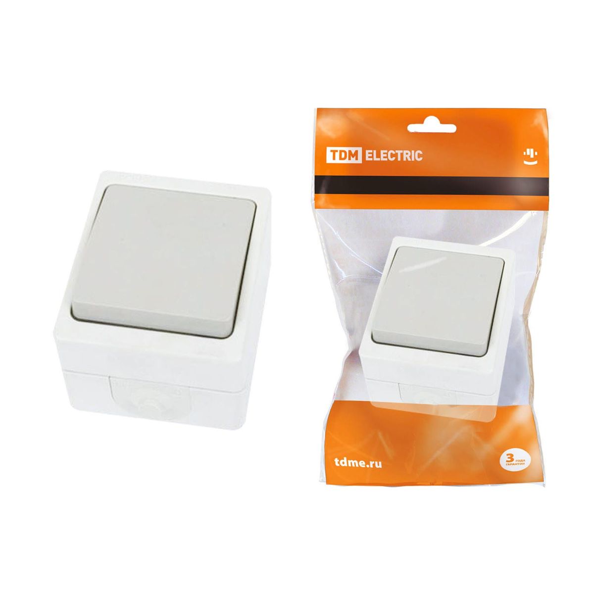 Выключатель одноклавишный TDM Electric Вуокса 10А 250V белый SQ1803 ...