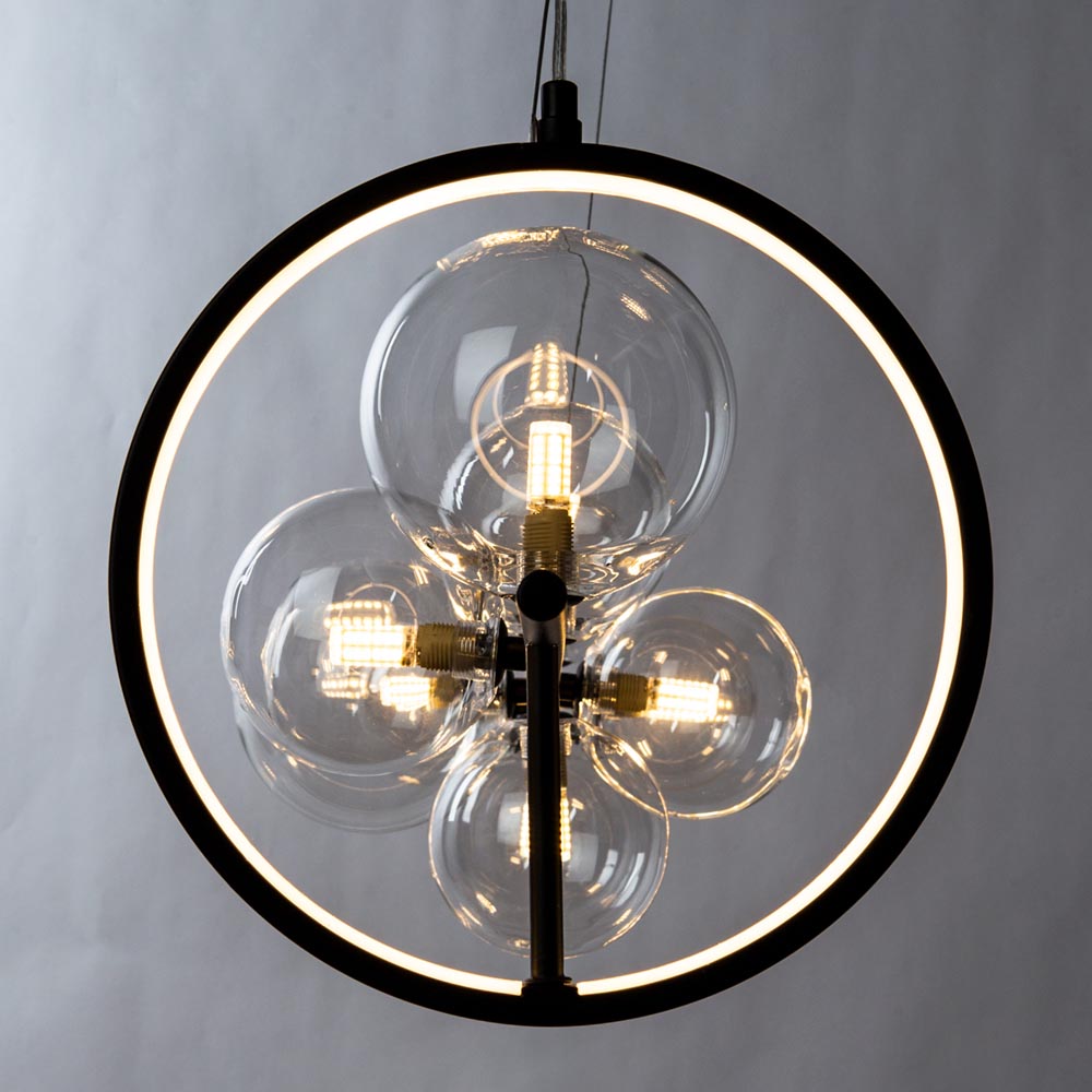 Подвесная светодиодная люстра Arte Lamp Saturn A7790SP-50BK ⚡ — купить ...