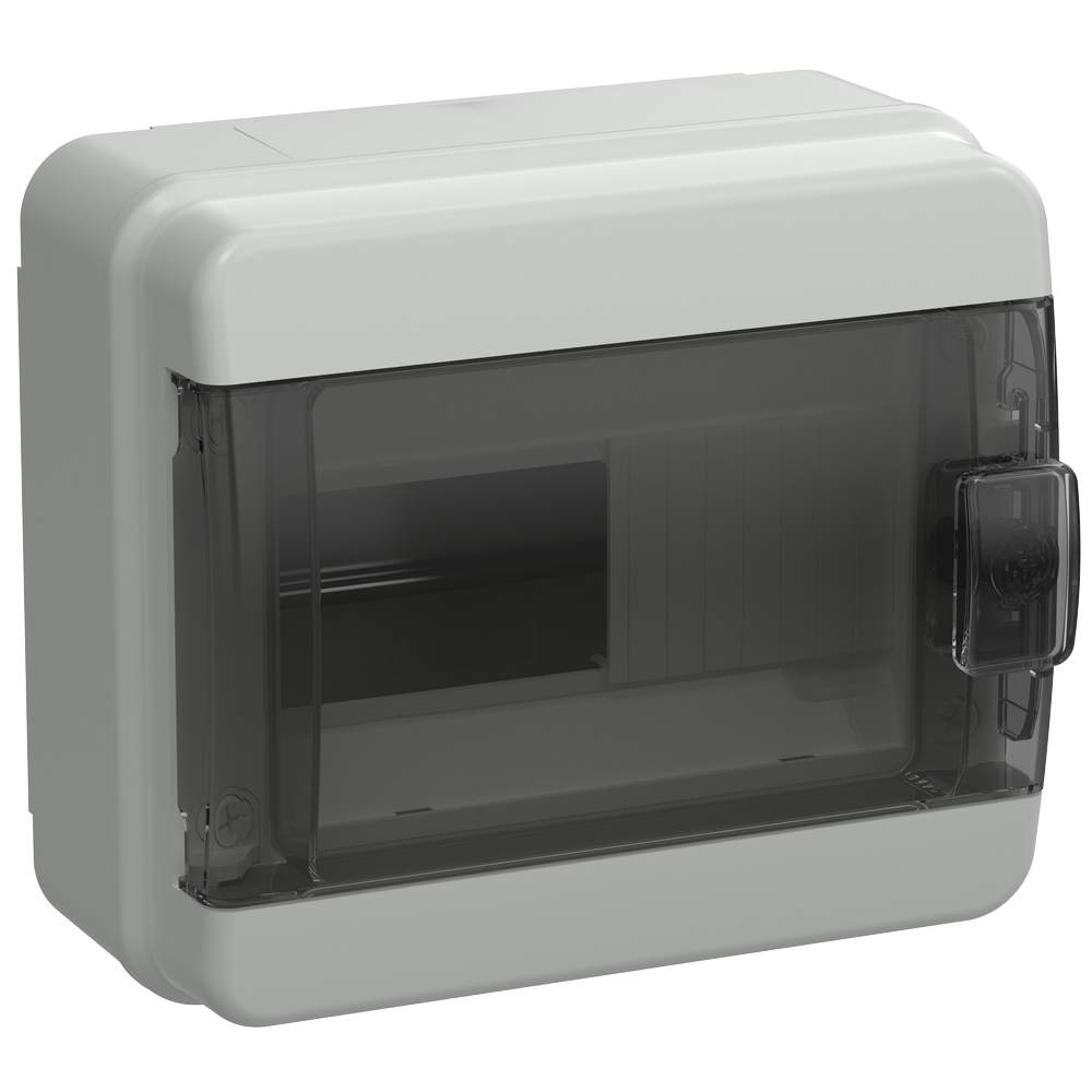 TEKFOR Корпус пластиковый КМПн-8 IP65 черная прозрачная дверь IEK TF5 ...