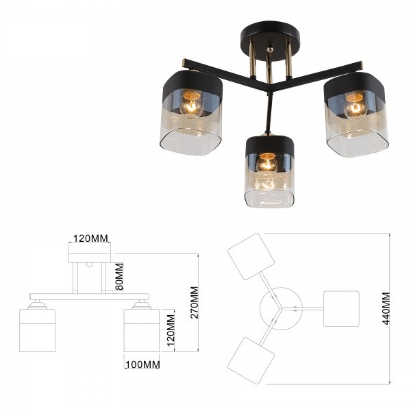 Потолочная люстра Rivoli Isadora 9133-303 Б0054750 изображение 4 Потолочная люстра Rivoli Isadora 9133-303 Б0054750 Фото № 4
