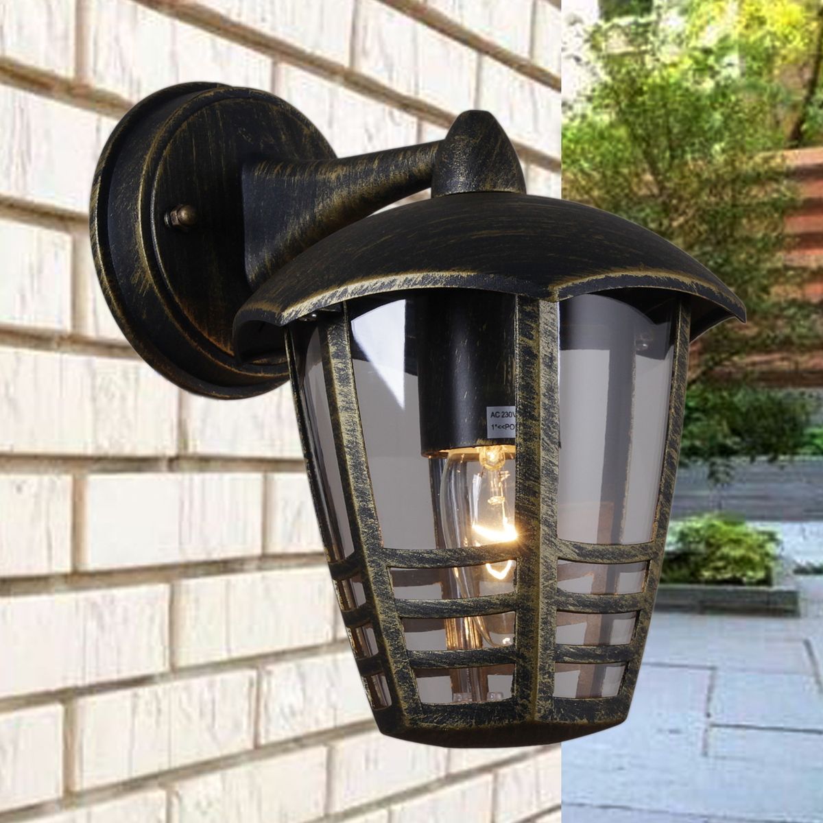 Уличный настенный светильник Reluce 08303-9 2-001SJ Top mount BKG ⚡ ...