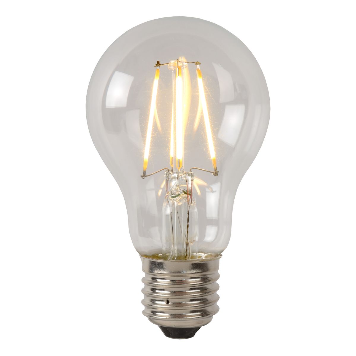 Лампа светодиодная диммируемая Lucide E27 7W 2700К прозрачная 49085/07 ...