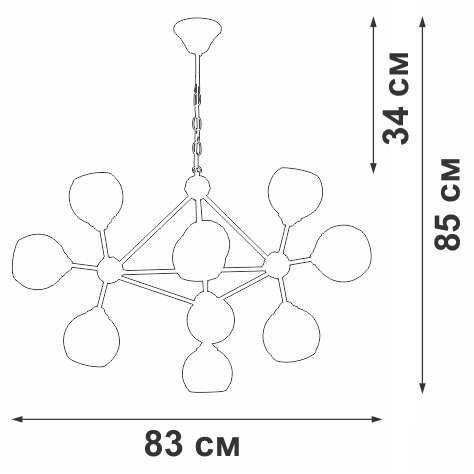 Подвесная люстра Vitaluce V43200-13/10 изображение 3 Подвесная люстра Vitaluce V43200-13/10 Фото № 3