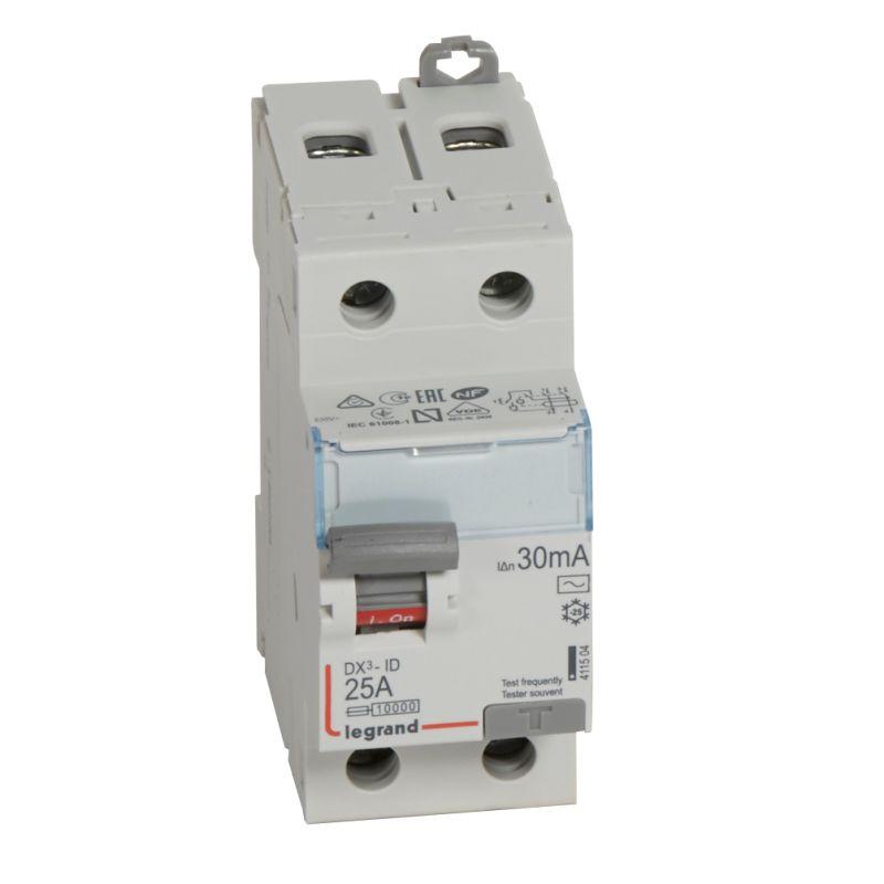 Выключатель дифференциального тока Legrand DX3 2П 25А 30мА AC 411504 ⚡ ...