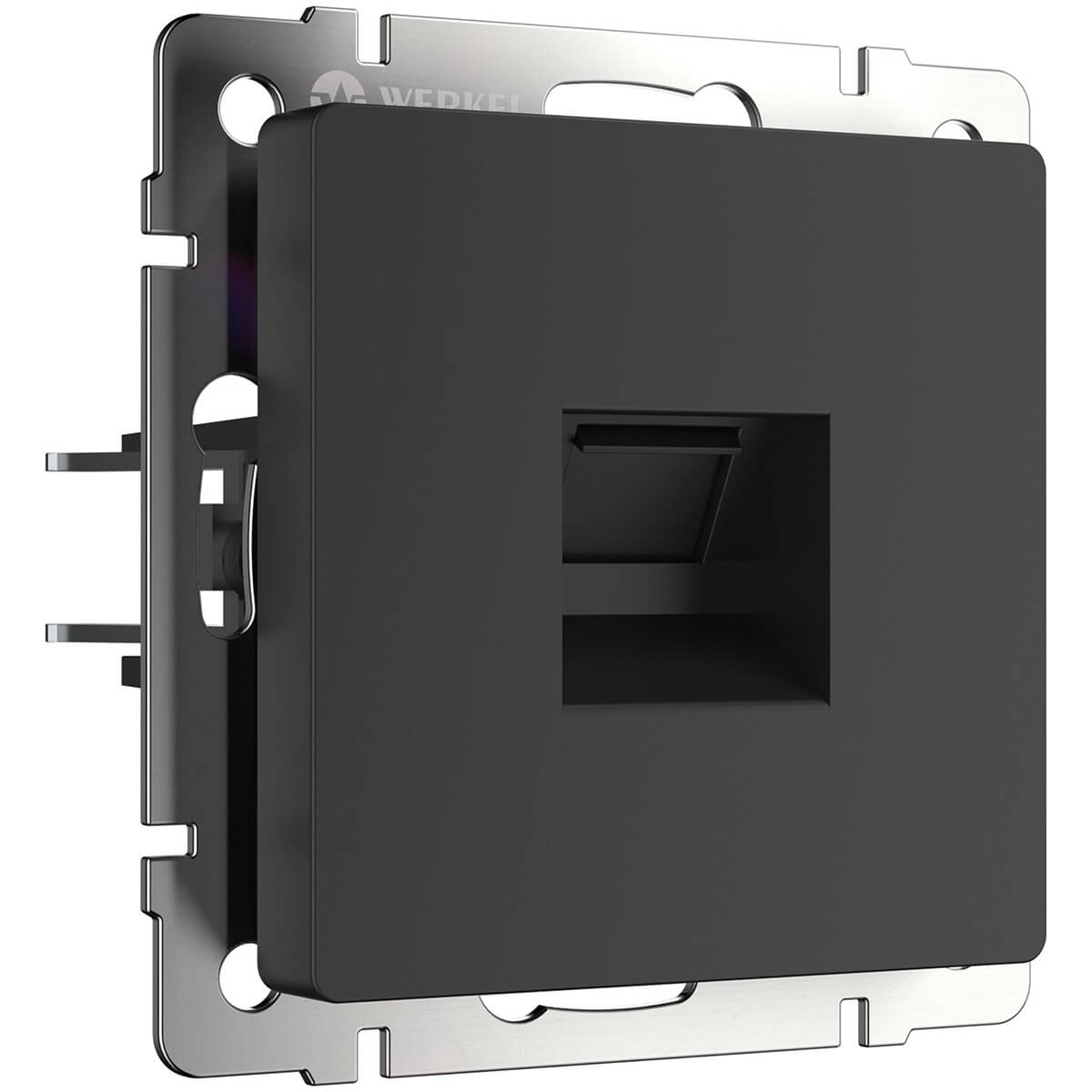 Розетка Werkel Ethernet RJ-45 черный матовый W1181008 4690389156946 ⚡ ...