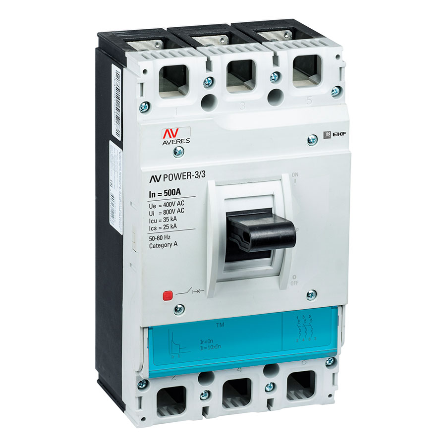 Автоматический выключатель AV POWER-3/3 500А 35kA TR mccb-33-500-TR-av ...
