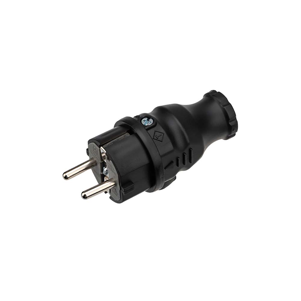 Вилка прямая влагозащищенная, с/з, 16 А, IP44 каучук REXANT 111-001 ⚡ ...