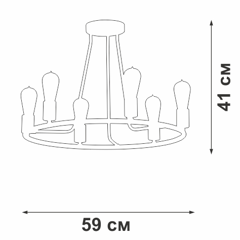Подвесная люстра Vitaluce V3771-1/6PL изображение 3 Подвесная люстра Vitaluce V3771-1/6PL Фото № 3