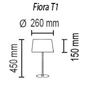 Настольная лампа TopDecor Fiora T1 19 05g 1