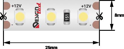 Светодиодная влагозащищенная лента DesignLed 9,6W/m 120LED/m 3528SMD нейтральный белый 5M 002369 изображение 2 Светодиодная влагозащищенная лента DesignLed 9,6W/m 120LED/m 3528SMD нейтральный белый 5M 002369 Фото № 2