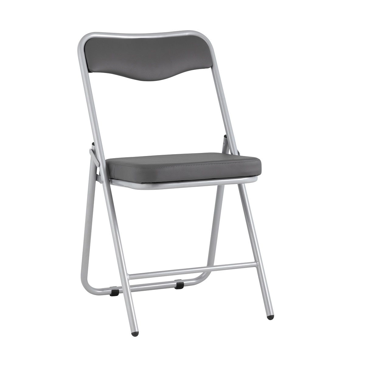 Складной стул Stool Group Джонни экокожа серый каркас металлик fb-jonny ...