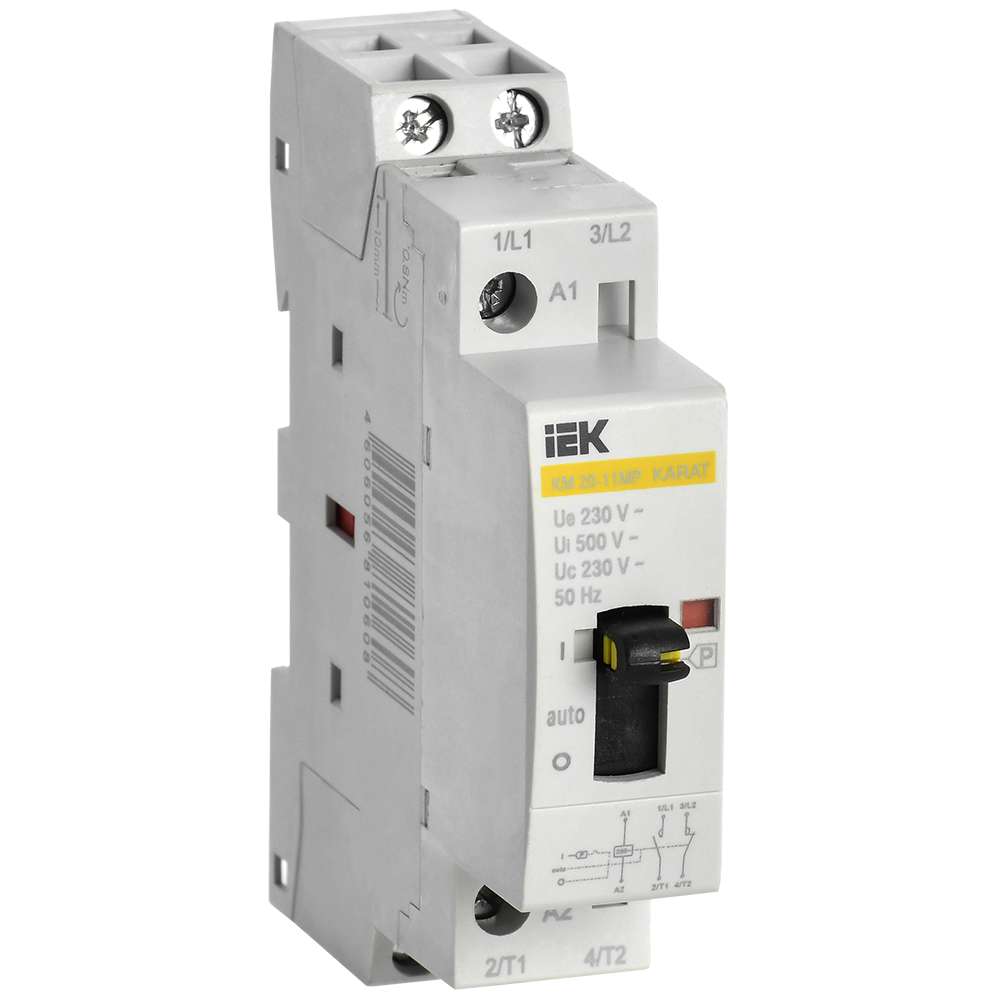 Контактор модульный с ручным управлением КМ20-11МР AC KARAT IEK MKK12 ...