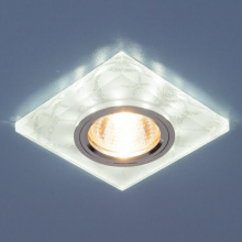 Встраиваемый светильник с двойной подсветкой Elektrostandard 8361 MR16 белый/серебро 4690389060649