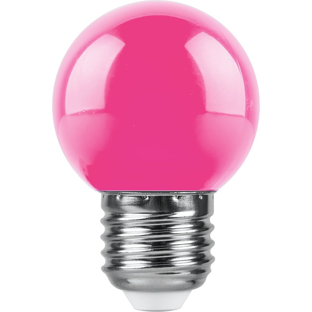 Лампа светодиодная Feron E27 1W RGB розовый LB-37 38123 ⚡ - купить с ...