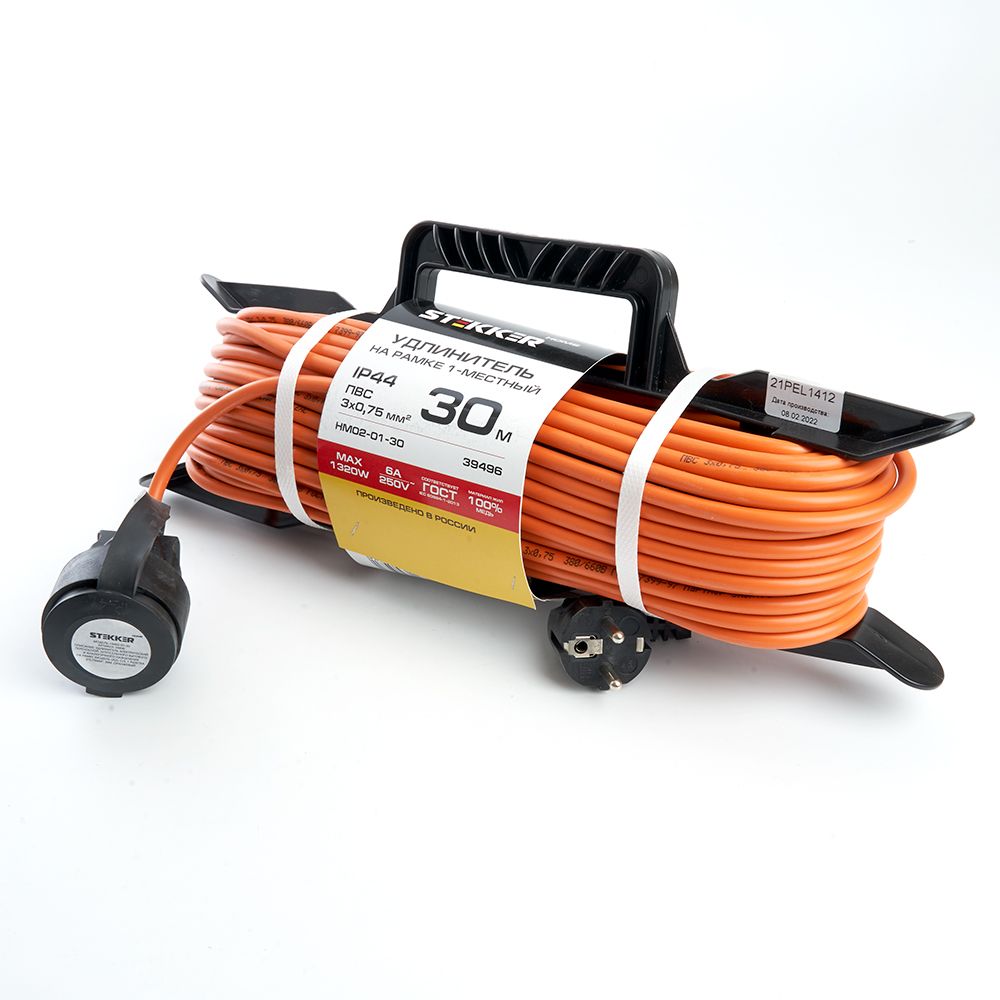 Удлинитель Stekker Home 1гн х 30м c/з HM02-01-30 39496
