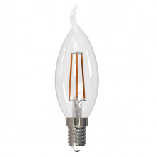 Лампа светодиодная филаментная диммируемая Uniel E14 9W 4000K прозрачная LED-CW35-9W/4000K/E14/CL/DIM GLA01TR UL-00005190