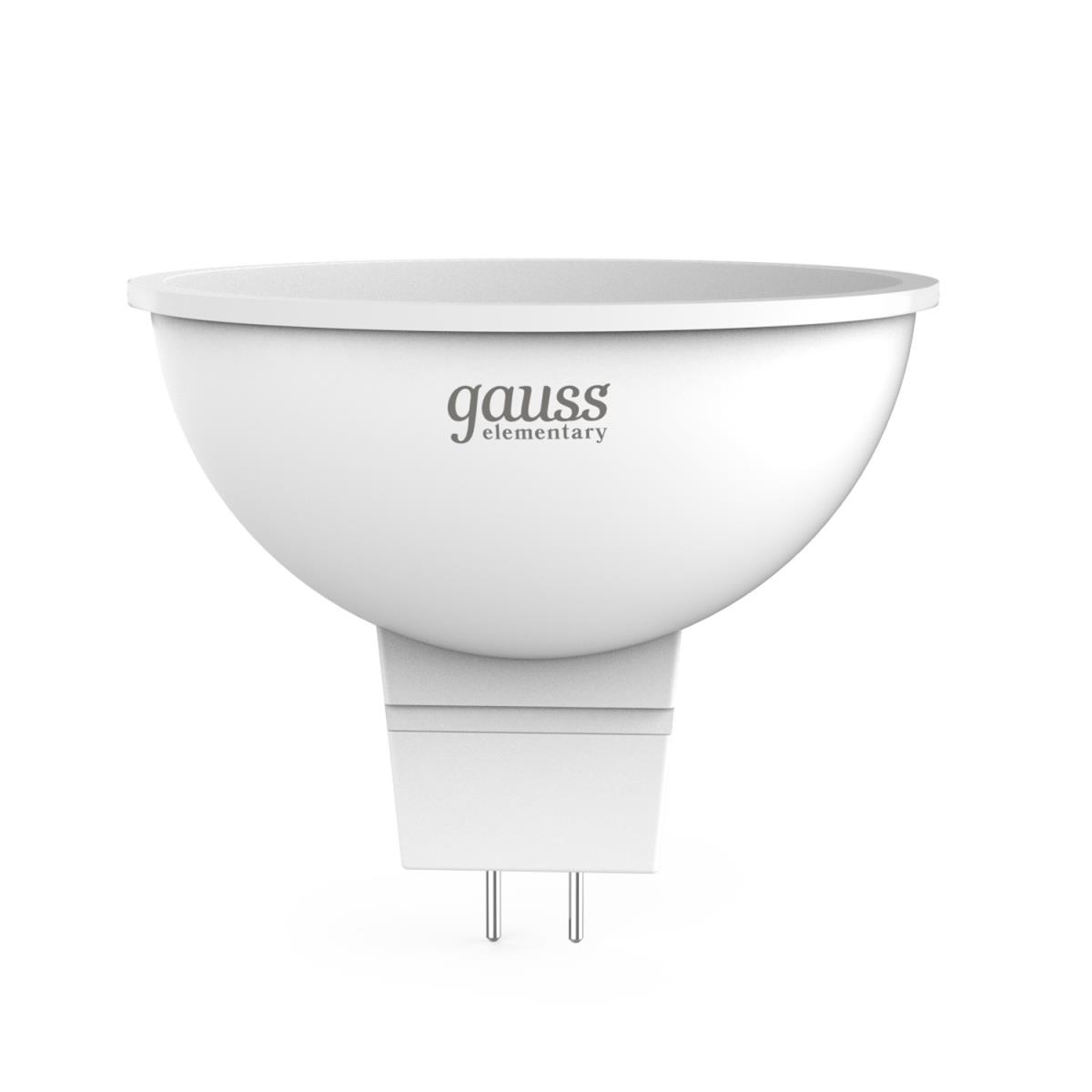 Лампа светодиодная Gauss GU5.3 5.5W 3000K матовая 13516