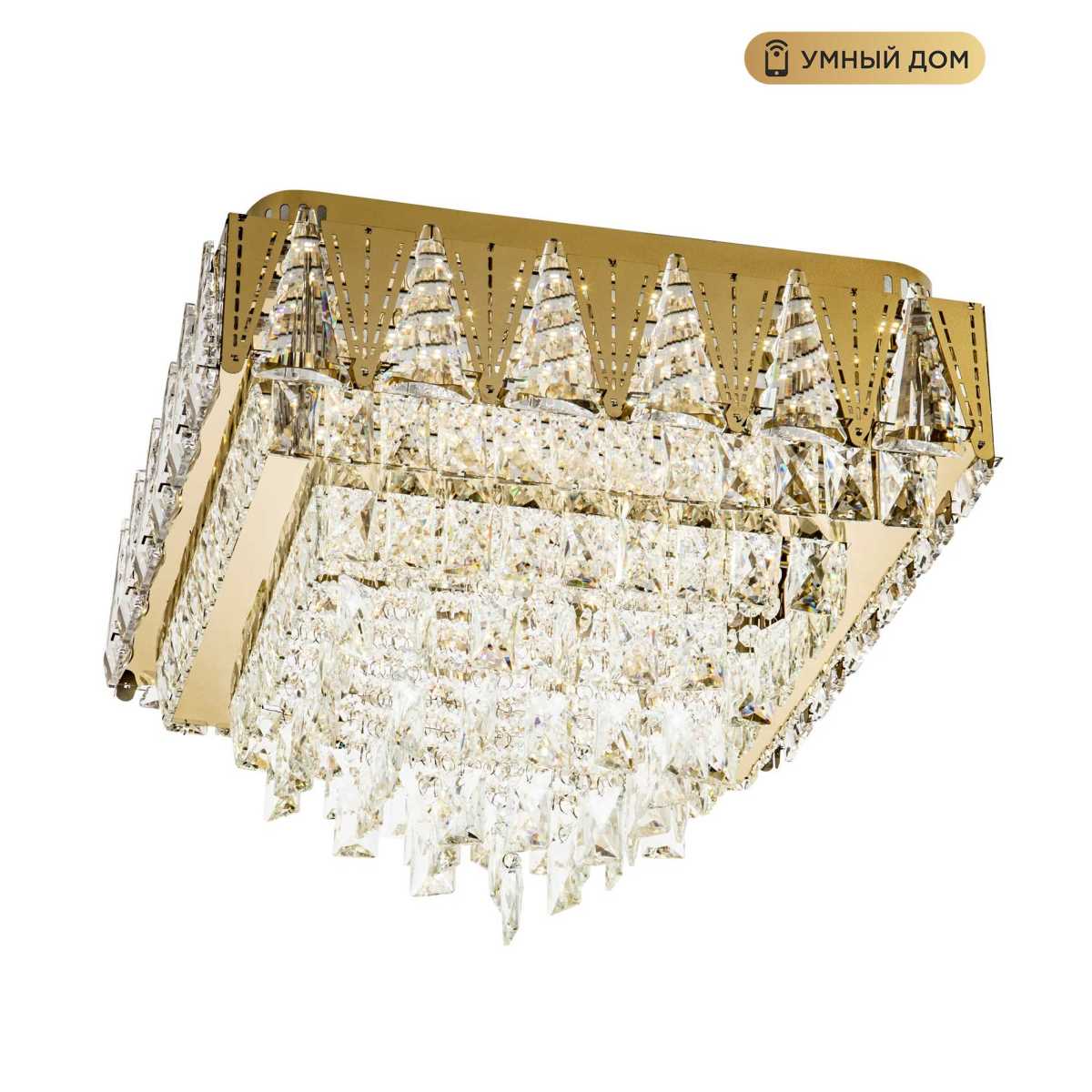 Потолочная люстра LED4U L9437-500-500 GD с функцией УД ⚡ — купить с ...