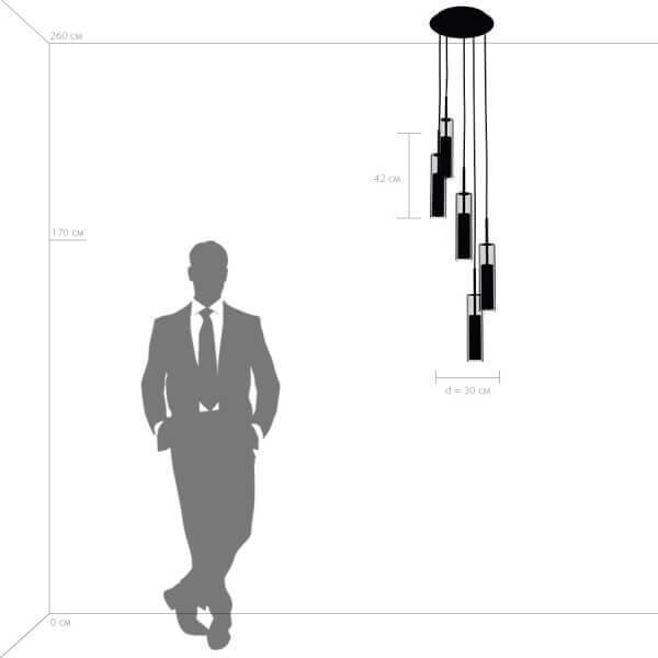 Подвесная люстра Lightstar Cilino 756054 изображение 2 Подвесная люстра Lightstar Cilino 756054 Фото № 2