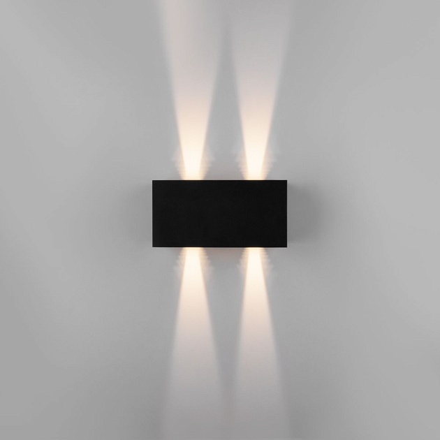 Уличный настенный светодиодный светильник Elektrostandard Winner 35137/W черный a057136 фото 6