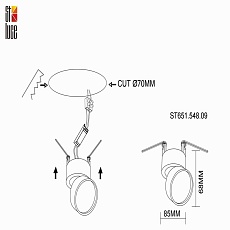 Встраиваемый светодиодный спот ST Luce ST651.548.09 1