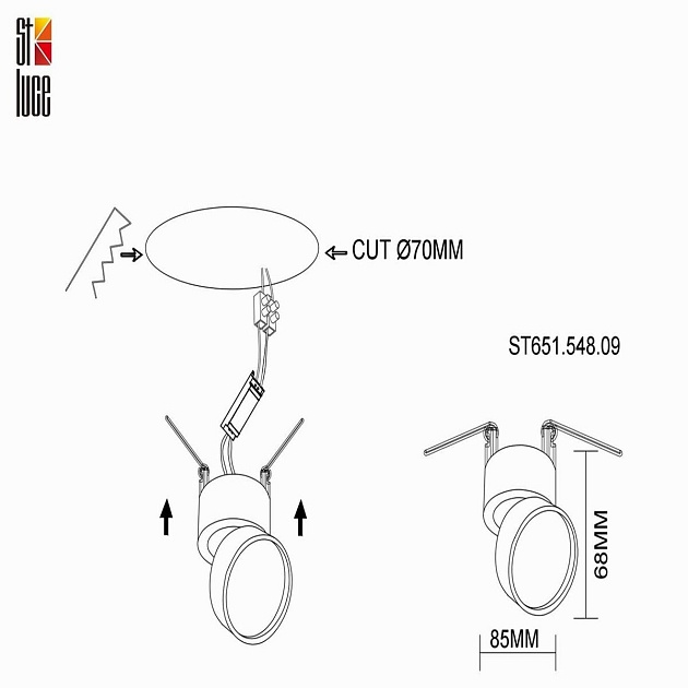 Встраиваемый светодиодный спот ST Luce ST651.548.09 Фото № 2