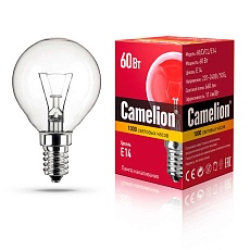 Лампа накаливания Camelion E14 60W 60/D/CL/E14 8972