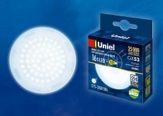 Лампа светодиодная Uniel GX53 16W 6500K матовая LED-GX53-16W/6500K/GX53/FR PLZ01WH UL-00005315 1