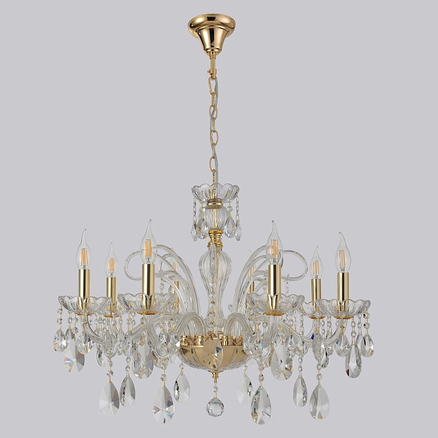 Подвесная люстра Crystal Lux MONICA SP8 GOLD Фото № 5