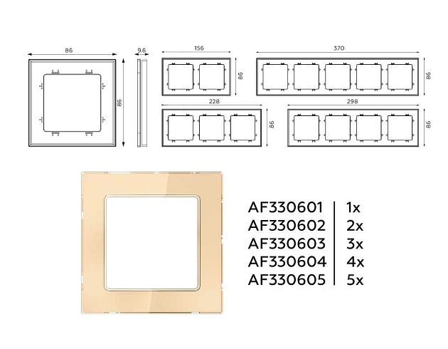 Рамка AMBRELLA VOLT AF330604 Фото № 3