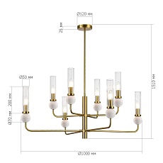 Подвесная люстра ST Luce Medea SL1244.303.08 3