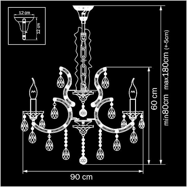 Подвесная люстра Osgona Champa Nero 879127 фото 3