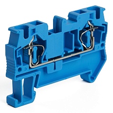 Зажим пружинный, 2-проводной проходной ЗНИ - 2,5 (JXB ST 2,5), синий Stekker 39955 3