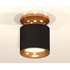 Комплект накладного светильника Ambrella light Techno Spot XS7402102 SBK/PYG черный песок/золото желтое полированное (N7929, C7402, N7014) 2