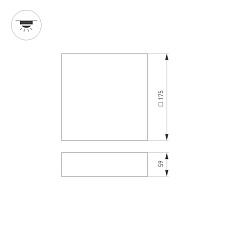 Потолочный светодиодный светильник Arlight SP-Quadro-S175x175-16W Day4000 034779 2