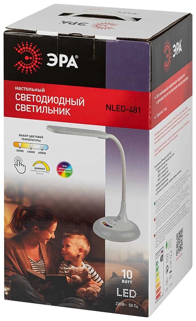 Настольная лампа ЭРА NLED-481-10W-W Б0048591 Фото № 5