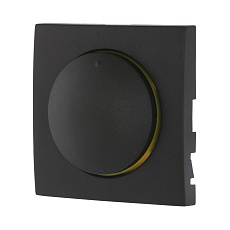 Накладка LK Studio светорегулятора с желтой световой индикацией (черный бархат) LK60 867108-1 1