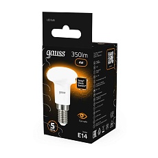 Лампа светодиодная рефлекторная Gauss E14 4W 2700K матовая 106001104 4