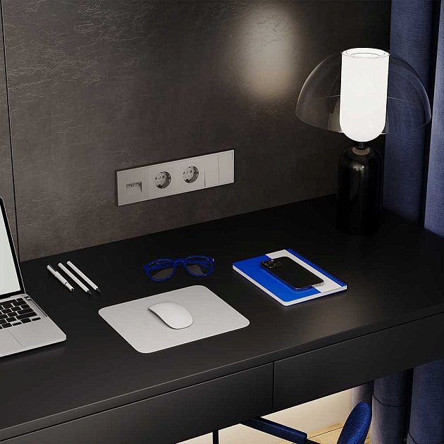 Рамка пластиковая Voltum S70 на 4 поста, (кашемир) VLS100403 Фото № 3