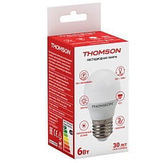 Лампа светодиодная Thomson E27 6W 4000K шар матовая TH-B2038 1