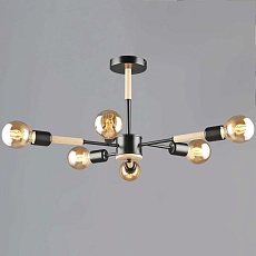 Люстра Reluce 99960-0.3-06 BK+WOOD