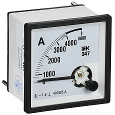 Амперметр Э47 4000/5А класс точности 1,5 72х72мм IEK IPA10-6-4000-E