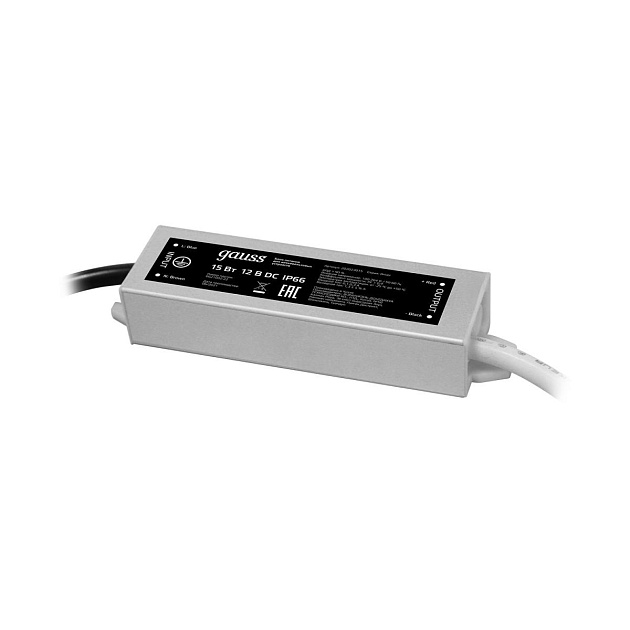 Блок питания Gauss 12V 15W IP66 2A 202023015 Фото № 1