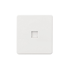 Розетка ROUND компьютерная RJ45 кат6 с/у перламутр KRANZ KR-78-0724-1