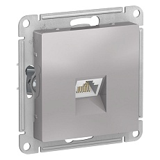 Розетка компьютерная RJ45 Systeme Electric AtlasDesign 5e кат UTP алюминий ATN000383