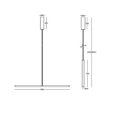 Подвесной светодиодный светильник Maytoni Supersymmetry P096PL-L11BK1 2