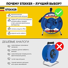 Удлинитель Stekker Professional 4гн 30м с/з PRF02-41-30 39296 1