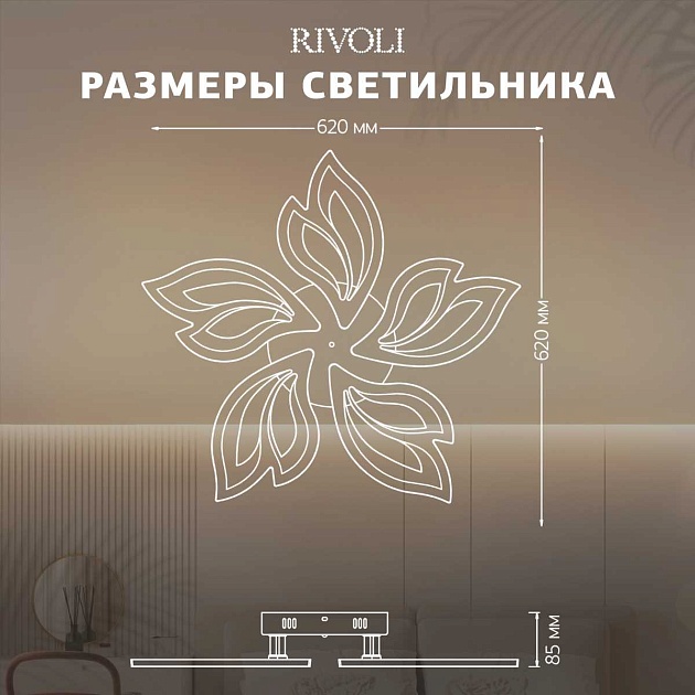 Потолочная светодиодная люстра Rivoli Selina 6148-105 Б0066454 Фото № 18