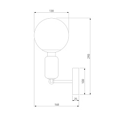 Бра Eurosvet Bubble 50251/1 черный жемчуг 1