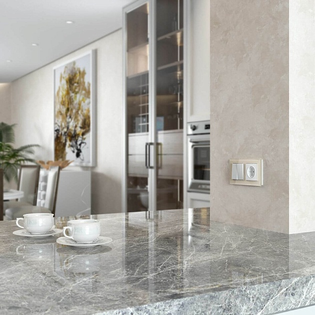 Выключатель двухклавишный проходной Werkel белый матовый W1122061 4690389184635 изображение 3 Выключатель двухклавишный проходной Werkel белый матовый W1122061 4690389184635 Фото № 3